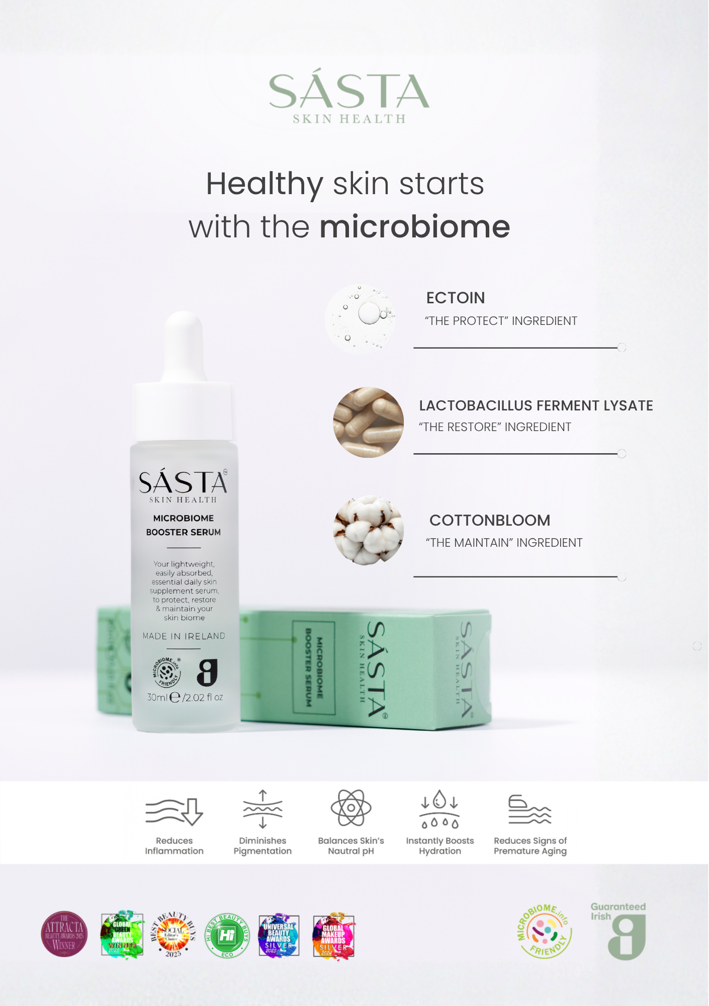 Sásta Microbiome Booster Serum 30ml - Image 2
